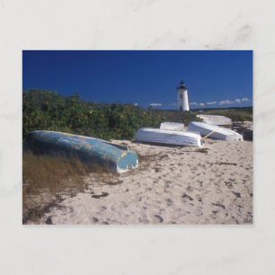 Edgartown Lighthouse och Beach Vykort