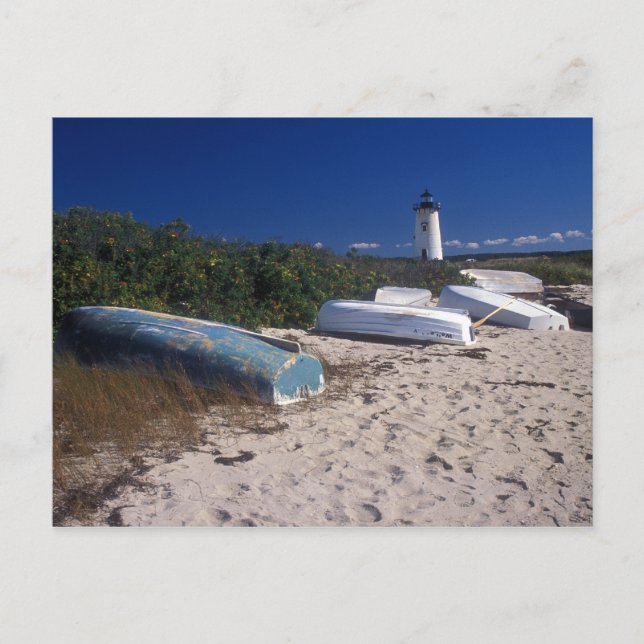 Edgartown Lighthouse och Beach Vykort (Framsida)