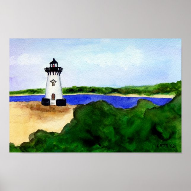 Edgartown Lighthouse Poster-Martha's Vineyard Poster (Framsidan)