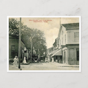 Edgartown MORSA Main St Post Office Vintage Stil Vykort