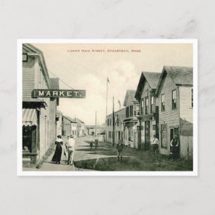 Edgartown MORSA Main Street View Vintage Stil Vykort