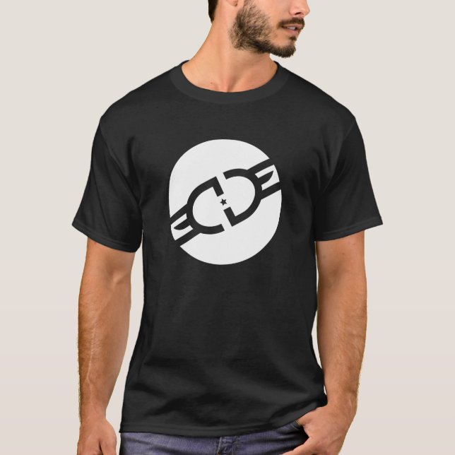EdgeGamers vit cirklar logotyputslagsplatsen Tee Shirt (Framsida)