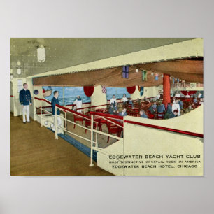 Edgewater Beach Hotel, Chicago Vintage Poster