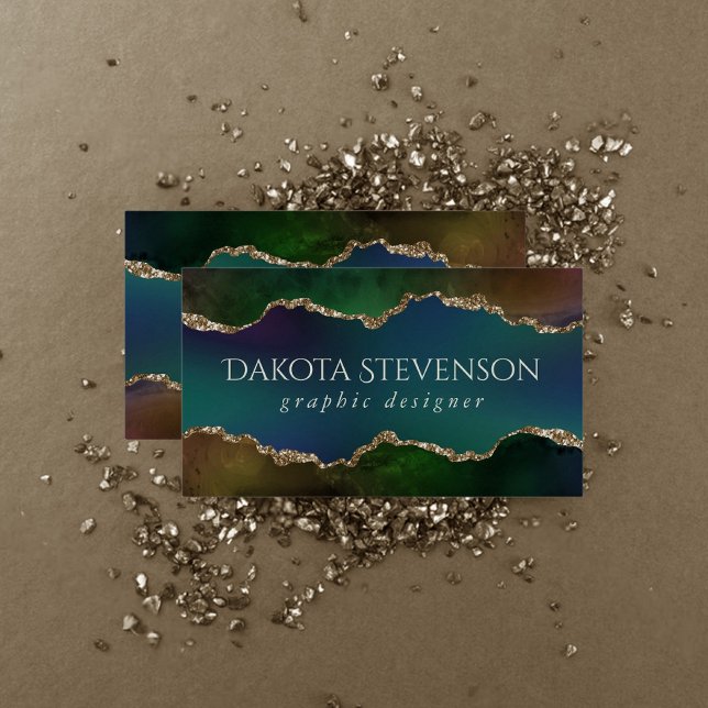 Edgy agate | Moody judisk tonsköldpadda Mörk Visitkort (Skapare uppladdad)