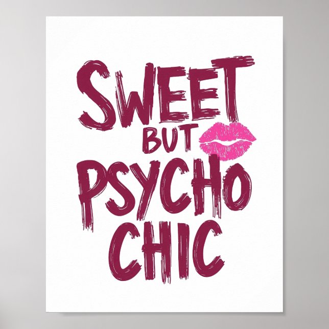 Edgy and Chic Sarcastic Saying Poster (Framsidan)