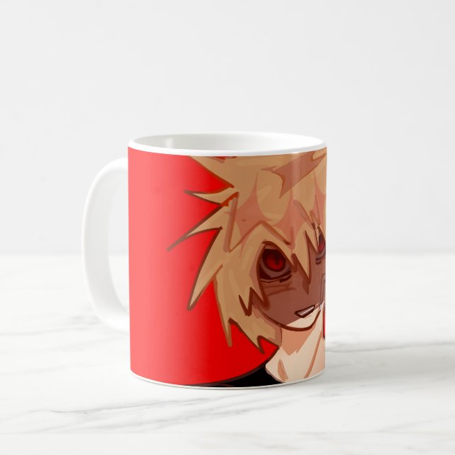 Edgy Anime Boy Grunge Aesthetic  Kaffemugg (Framsida vänster)