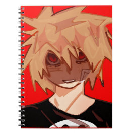 Edgy Anime Boy Grunge Aesthetic Spiral Notebook Anteckningsbok