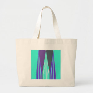 Edgy Blue Lila Cyan Chevron Art Skriv ut Jumbo Tygkasse