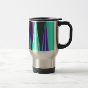 Edgy Blue Lila Cyan Chevron Art Skriv ut Resemugg