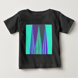 Edgy Blue Lila Cyan Chevron Art Skriv ut T-shirt