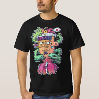 Edgy Cartoon Streetwear Herr T-Shirt – Urban 