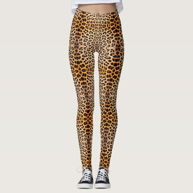 Edgy CheetahLeggins Leggings (Framsida)