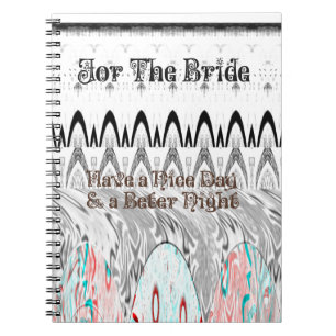Edgy design för Bride White and Black Anteckningsbok Med Spiral
