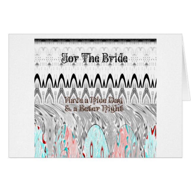 Edgy design för Bride White and Black Hälsningskort (Framsidan Horizontal)