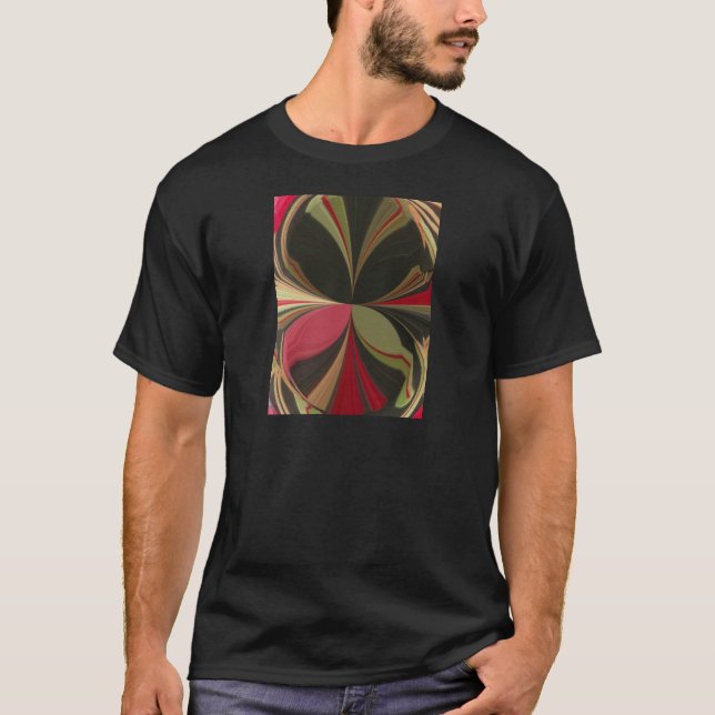 Edgy Earth Kaleidoscope Art-utskrift T-shirt (Framsida)