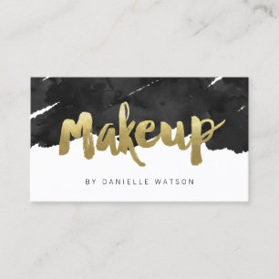Edgy Fauxguld omkullkastar Makeupkonstnären Visitkort