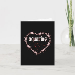 Edgy födelsedag för Aquarius Constellation gotiic  Kort
