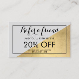 Edgy geometrisk Faux guldfoil och Grått Referral