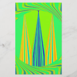Edgy Geometrisk Neon Mönster Art-design Brevpapper