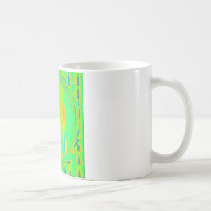 Edgy Geometrisk Neon Mönster Art-design Kaffemugg