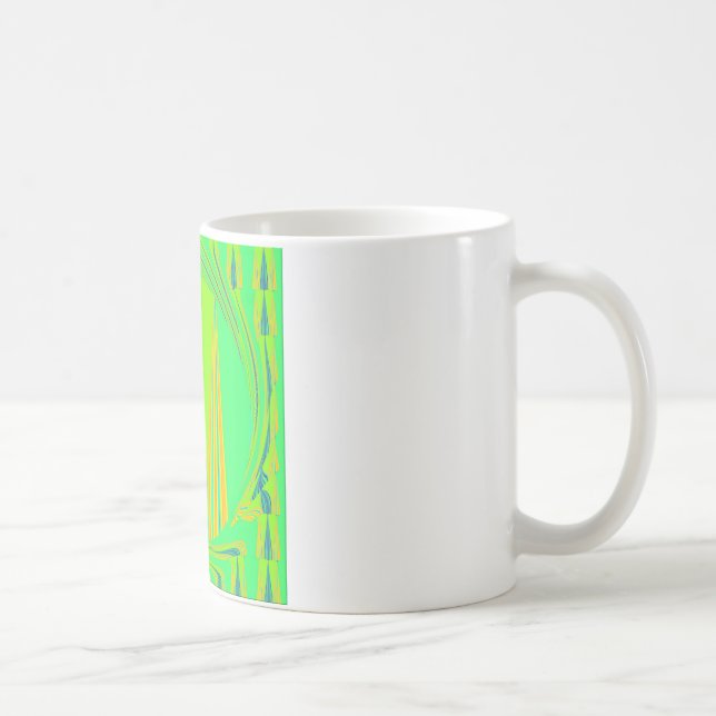 Edgy Geometrisk Neon Mönster Art-design Kaffemugg (Höger)