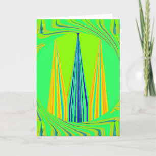 Edgy Geometrisk Neon Mönster Art-design Kort