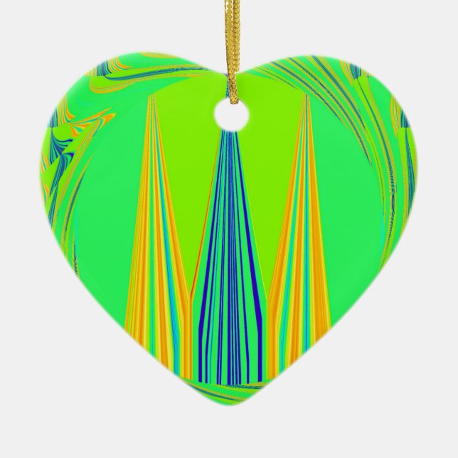 Edgy geometrisk nyondesign julgransprydnad keramik (Framsidan)