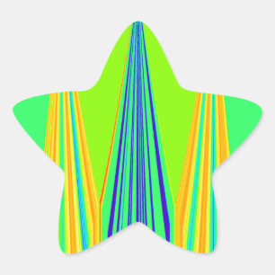 Edgy geometrisk nyondesign stjärnformat klistermärke