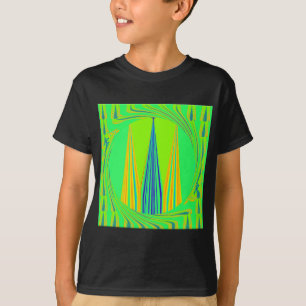 Edgy geometrisk nyondesign t-shirt