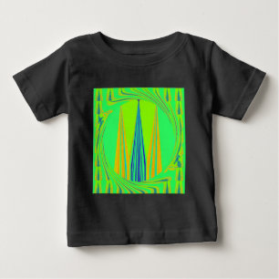 Edgy geometrisk nyondesign t-shirt