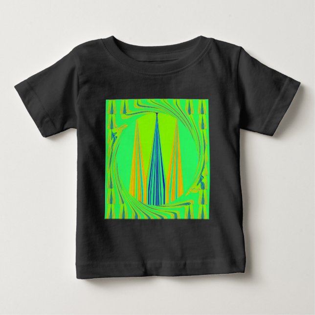 Edgy geometrisk nyondesign t-shirt (Framsida)