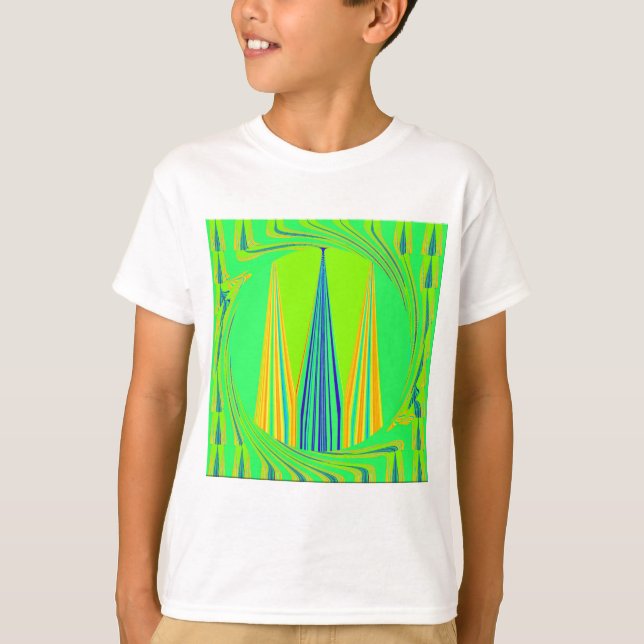 Edgy geometrisk nyondesign tee shirt (Framsida)