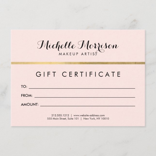 Edgy geometriskt faux-guldkort för olja och Rosa (Framsida)