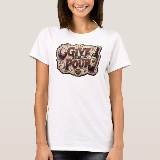 Edgy Guld GE TILL SKÄNKNING Statement T-shirt (Framsida)