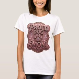 Edgy Guld STOLT HUNDMAMMA Anpassad Design T Shirt