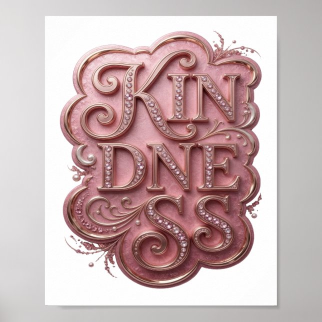 Edgy Guld VÄNLIGHET Anpassad Design Poster (Framsidan)