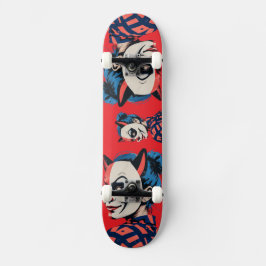 Edgy Harlequin-mask Mini Skateboard Bräda 18,5 Cm