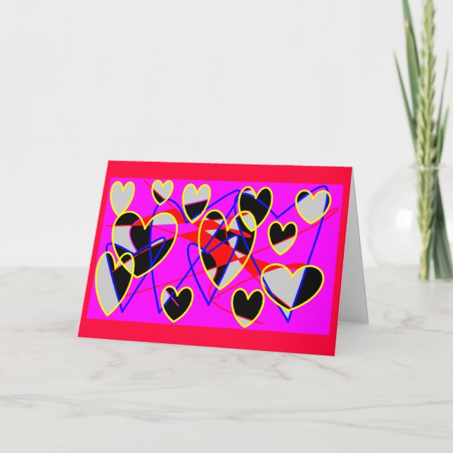 Edgy hjärtan helgkort (Framsida)