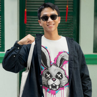 Edgy Horror Bunny T-Shirt - Urban Streetwear
