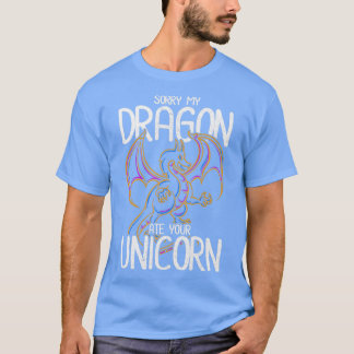 Edgy Joke Dragon Unicorn Retro Dragons T Shirt