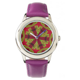 Edgy Kaleidoscope - glödande blandning av Lila Wat Armbandsur