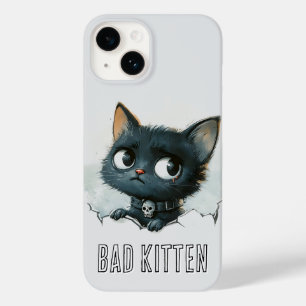 Edgy Katt Illustration - "Dålig Katt" Text