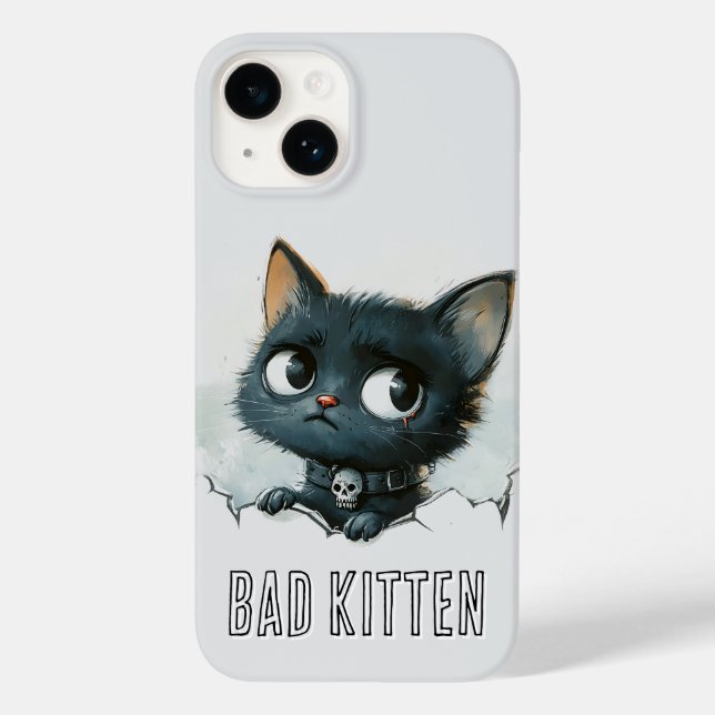 Edgy Katt Illustration - "Dålig Katt" Text (Baksida)