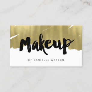 Edgy målat Fauxguld omkullkastar Makeupkonstnäre Visitkort