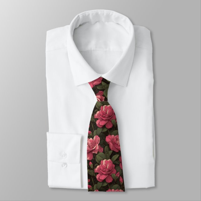 Edgy Menswear Ties Gardenias Floral Slips (Bunden)