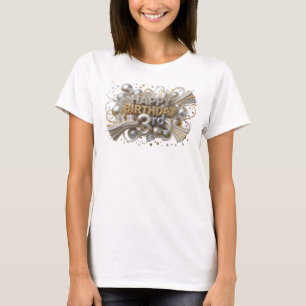 Edgy Orange HAPPY BIRTHDAY 3RD T-Shirt Design