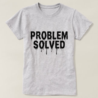 Edgy problemlöst minimalistiskt svart utskrift t shirt