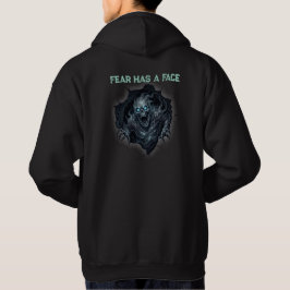 Edgy Red Eyes "Det ser på dig" Fram- och baksida Hoodie
