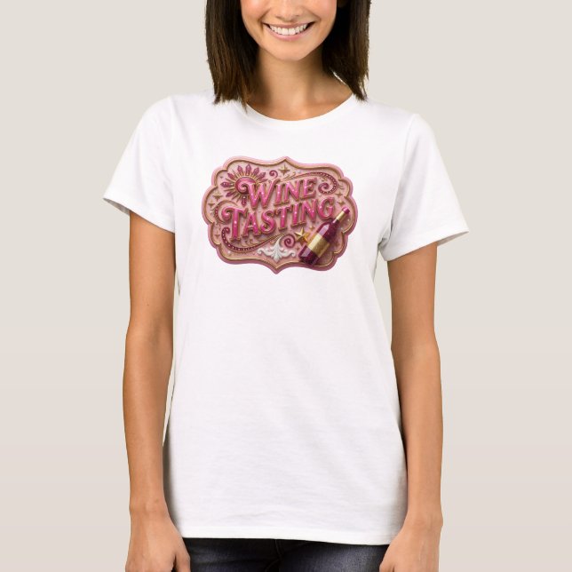 Edgy Rosa VINPROVNING Grafisk T-Shirt (Framsida)