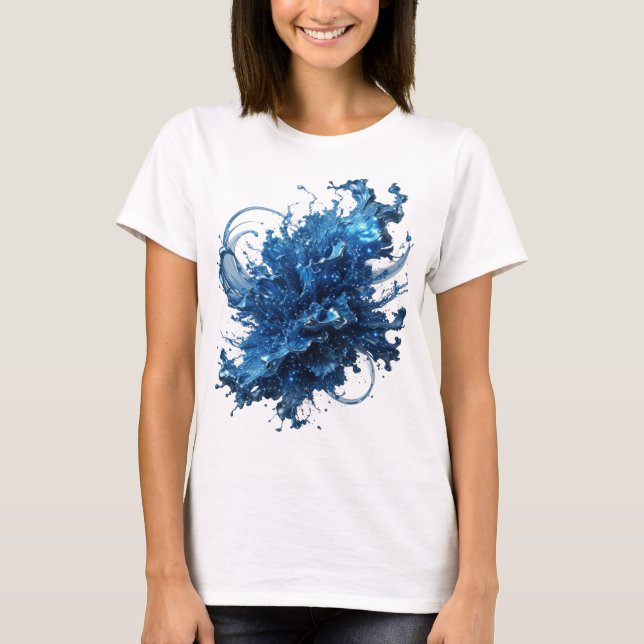 Edgy Silver VATTENFLÖDE Shirt Design T (Framsida)